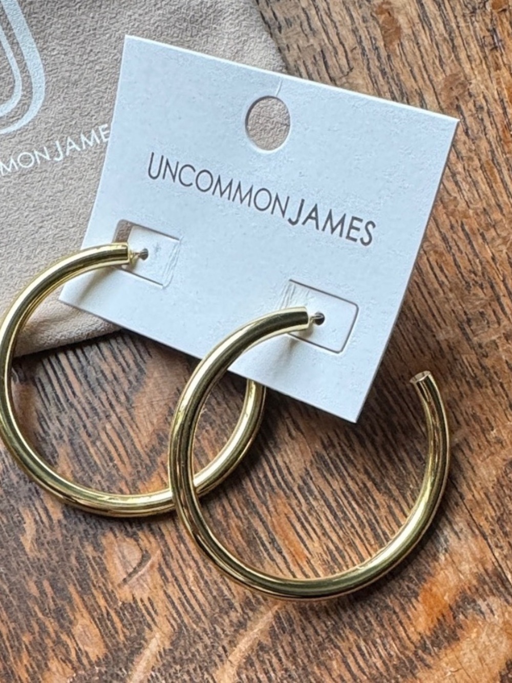 Uncommon James Polished Gold Hoop Earrings